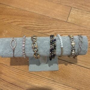 Elegant Gold and Silver Bracelet Set